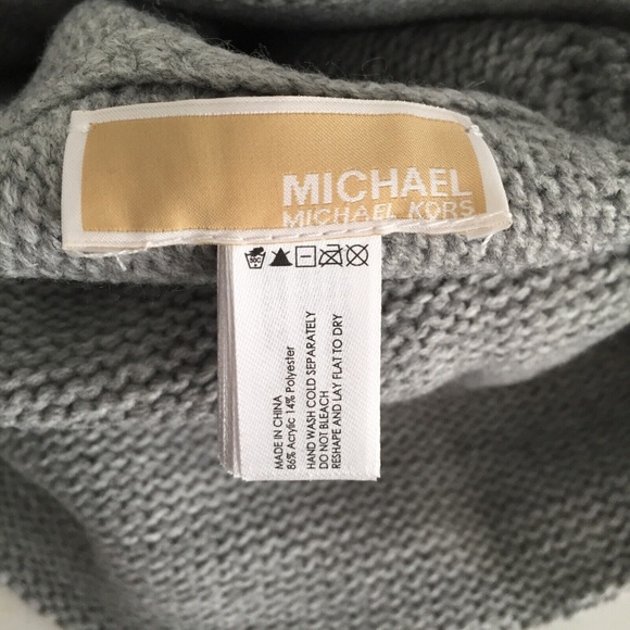 Michael Kors Women's Sequin-Striped Cuff Hat Gray Silver Knit One Size NWOT - Picture 4 of 7